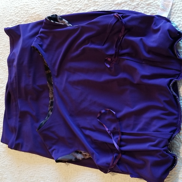 NWT size 6 Jones New York animal print. Dress purple accents gray tone priny - Picture 7 of 8